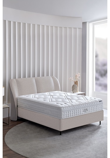 Yataş Marlin 3'lü Yatak, Baza, Başlık Set - Krem 90x190 Cm