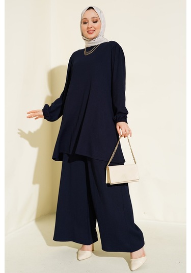 Bigdart Kadın Lacivert Tunik Pantolon Alt Üst Takım 6663 001
