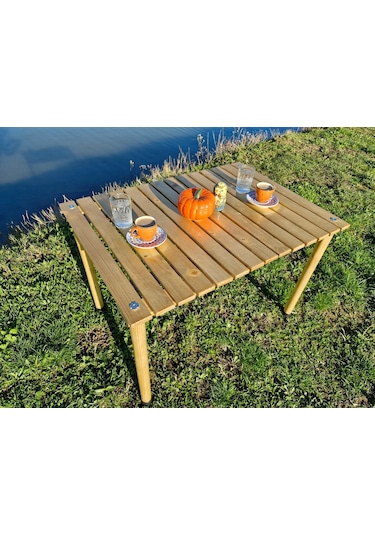 Brotherscraft Ahşap Katlanır Rulo Kamp Ve Piknik Masası 80 60 ...
