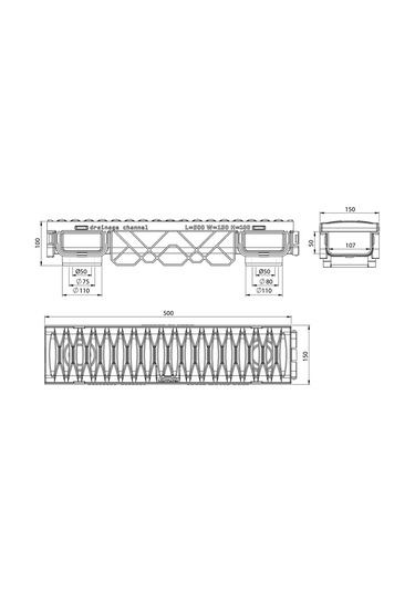 150X100X500Mm Drenaj Kanalı