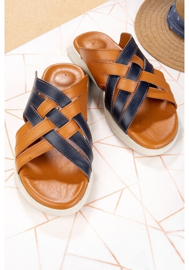 Croes Hakiki Deri Erkek Terliği, Hakiki Deri Terlik, Ortopedik Taban Terlik, Hafif Deri Terlik Taba