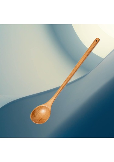 Dayanıklı Büyük Tahta Kaşık, Kepçeli Uzun Saplı Pişirme Kepçesi. Karıştırma, Kerevit Güveci Karıştırma Ve Duvar Dekorasyonu İçin Yapışmaz Büyük Kaşık. Süper Güçlü.