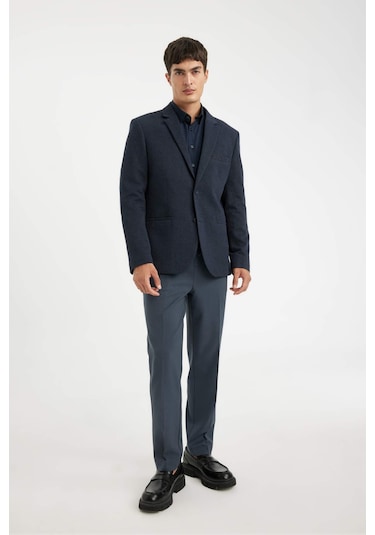 DeFacto Slim Fit Dar Kesim Astarlı Düğmeli Blazer Ceket N0503AZ24AUNV221