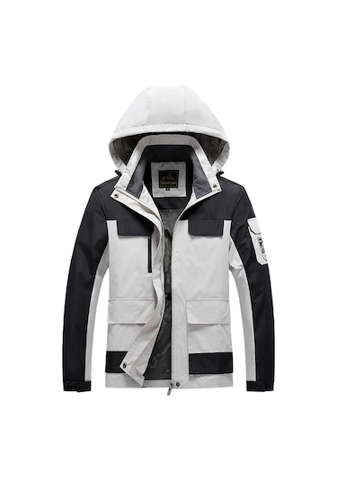 Kadın Kapüşonlu Ceket Fildişi Fildişi