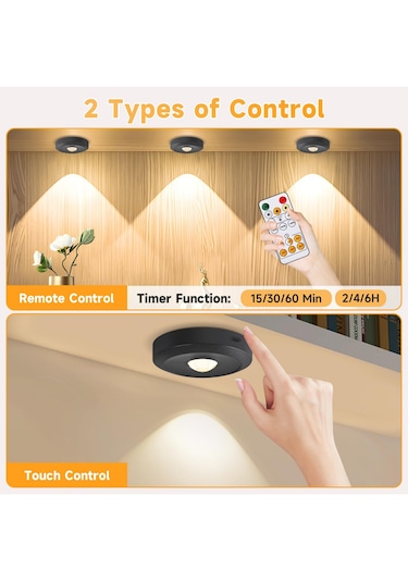 Kumandalı 3 Lü Spot Led Şarjlı Lamba 3 Işık Rengi Ayarlanabilir