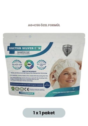 Gümüş Iyon & Biyopolimer Kitin Duruluma Gerektirmeyen Saç Bonesi