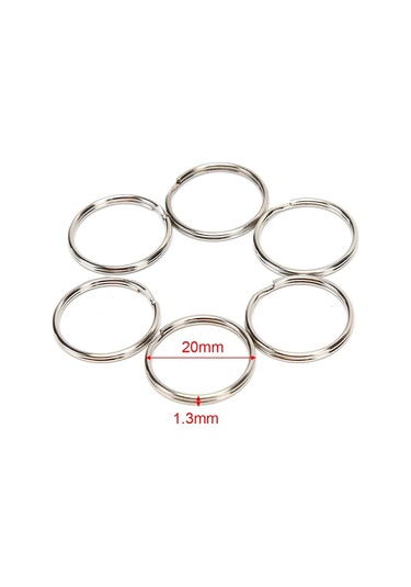 Jettıng 100 Adet Paslanmaz Çelik Dıy Anahtarlık Seti - 12/15/16/20mm Cilalı Halkagreen Su Yeşili