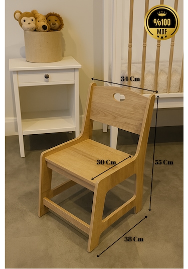 Çocuk Aktivite Masası Sandalyesi %100 Mdf