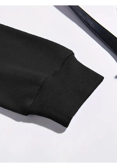 Kışlık Kapüşonlu Sweatshirt, Çocuk Ayıcık Baskılı SiYAH