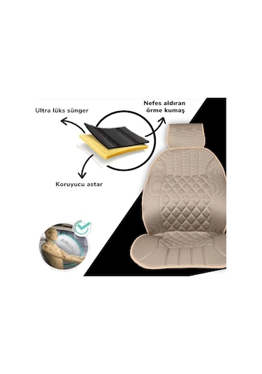 Point Opel Ascona Kadett Oto Ön İki Koltuk Minderi Bej