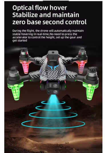 Yeni Çift Kameralı Led Işıklı Çantalı Drone