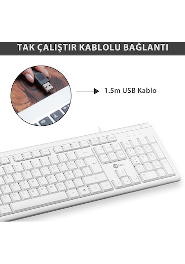 Lecoo KB101 USB Kablolu Türkçe Q Klavye