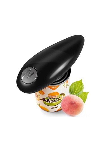 Wezone Ev Elektrikli Kutu Açıcı: Otomatik N Tipi Cam Kutu Ve Konserve Açıcı, Evde Kolay Kullanım, Pratik Ev Gereci Siyah