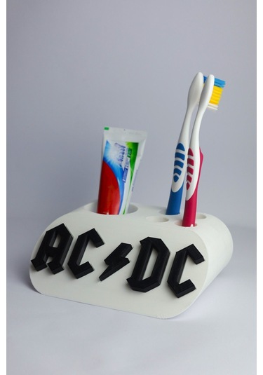 Ac/dc - Dekoratif Diş Fırçalık Beyaz