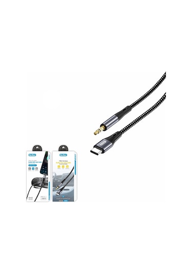 Go Des Gac-168 Type-c To 3.5mm Aux Audio Ses Kablo 1m Siyah