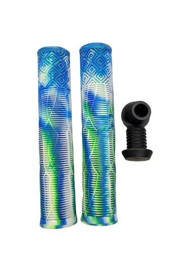 17 Cm Mtb Bmx Freeride Elcik Silikon Bisiklet Elcik Kaymaz Yapı Dirt Jump Bisiklet Elciği Mavi Yeşil Mor - Pembe