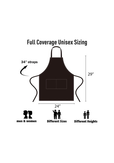 12 Paket Önlük - Unisex Siyah Önlük Toplu 2 Geniş Cepli Ma Yeşil, Diğer