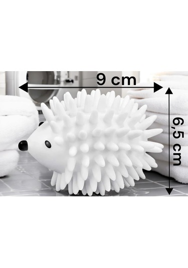 2'li Kirpi Kurutma Topu Beyaz Tüy Toplayıcı Çamaşır Kurutma Topu