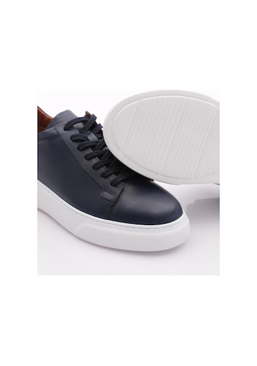 Dgn Leo Erkek Sneakers Ayakkabi Lacivert Antik Beyaz