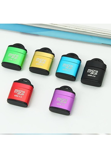 Mor Vaorlo Usb2.0 Mini Kart Okuyucu 480mpbs Hızlı İletim Yüksek Bilgisayar Pc Laptop Için Uyumlu Yüksek Hızlı