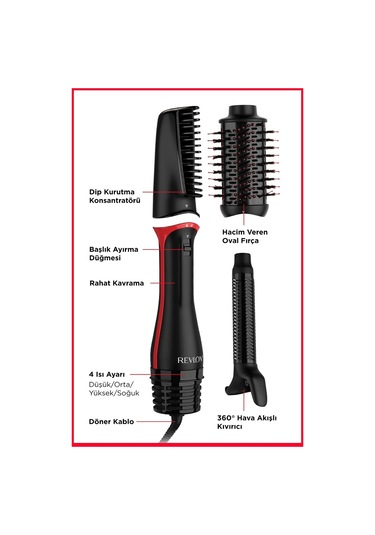 Revlon Blow Dry 3ü1 Arada Saç Kurutma Makinesi Ve Şekillendirici