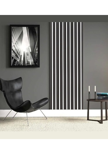 Antrasit-beyaz 2 Adet 60x270 Cm Yeni Nesil Akustik Ahşap Duvar Paneli