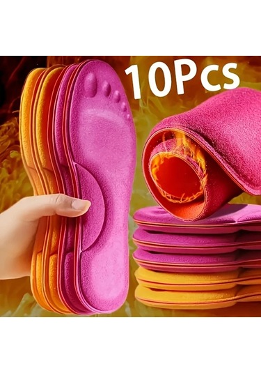 Gateesat 10 Adet Sarı Renk Isıtmalı Tabanlık - Kışlık Spor Kar Botları İçin Kaymaz