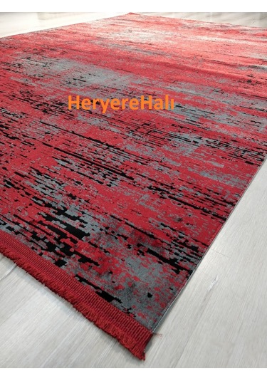 Eko Halı Sateen St 20 Kırmızı Hav Vermez Yıkanabilir Kaymaz Halı