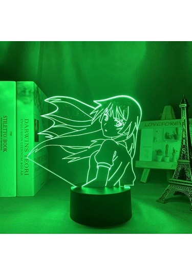 Goldenqian Anime Led Işık Bakemonogatari Yatak Odası Dekoru Için Gece Lambası Çocuk Doğum Günü Hediyesi Odası Anime 3d Lamba Yejkjı Siyah