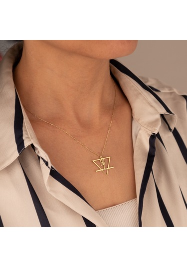 Dkmn Gümüş Tasarım 925 Ayar Gümüş Element Doğum Çiçeği Kolye