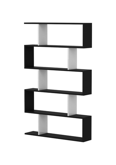 Core Kitaplık - Siyah / Parlak Beyaz