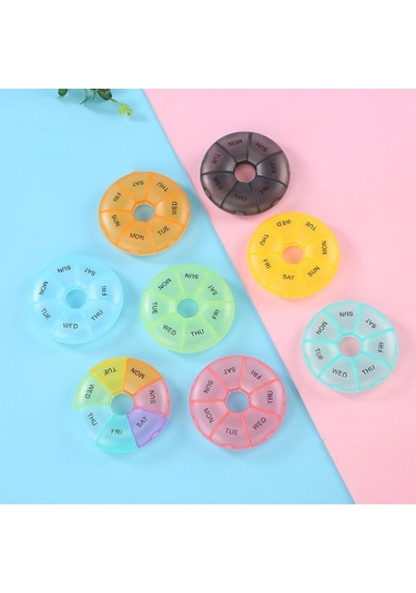 Su Geçirmez Haftalık Hap Kutusu Taşınabilir Kullanışlı Mini Hap Kutusu Renkli 7 Günlük Haftalık İlaç Düzenleyici Vitnler G Stili