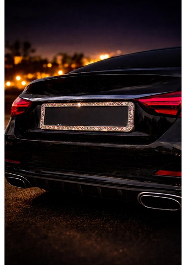 Diamond Leopar Serisi Taşlı Plakalık 2 Li Set