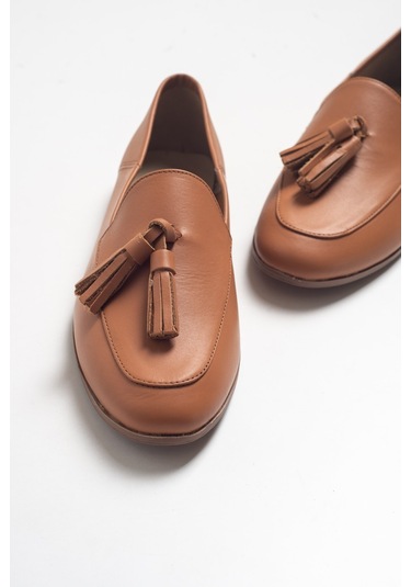 F04 Taba Cilt Hakiki Deri Ayakkabı Taba