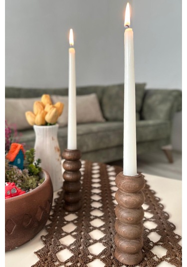 Sammwood Doğal Ahşap Şamdan Tekli