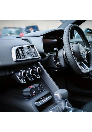 Bluray Usb Tip A - 4.2a 12v Çift Usb Çıkışlı Sigara Çakmak Soketi Güç Anahtarlığı İle, Pd3.0 Usb C Ve Qc3.0 Usb Portlu Araba Şarjı Voltmetreli, Tekne Deniz Kamyonu Utv Rv Araba Golf İçin 12 Volt Güç Adapteri