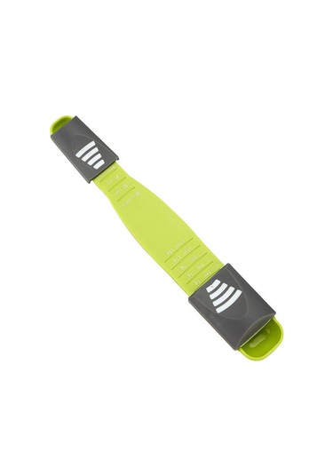 Ayarlanabilir Mutfak Terazisi Ölçü Fincan Çift Uçlu Sekiz Tezgahlar Tuz Çorbası Kahve Çay Tozu Mutfak Aletleri Için Ölçüm Kaşığı Yeşil