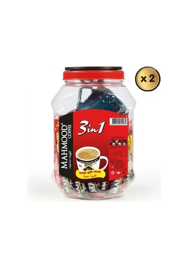 Mahmood Coffee 3'ü 1 Arada Hazır Kahve 36 x18 gr ve Fincan hediye  2 Adet