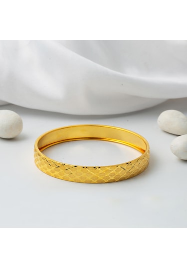 Bilezikci Baklava Desenli 14 Ayar Altın Hediyelik Bilezik