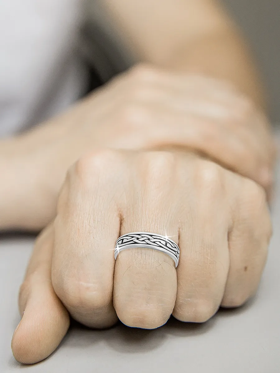 Zolotoj Merkurij Erkek Gümüş Mühür Yüzüğü 10508771 Gri