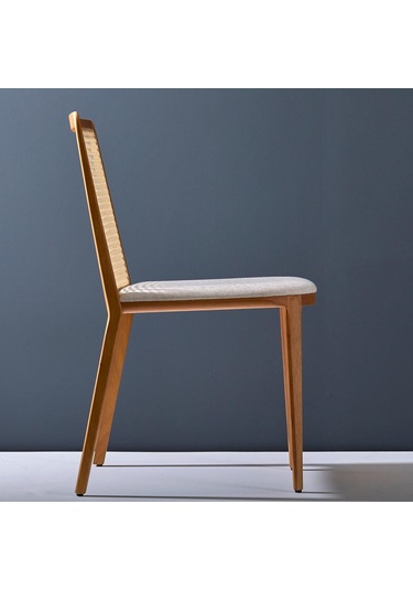 Martha Hazeranlı Ahşap Sandalye Natural - Beyaz