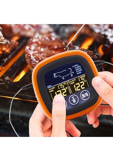 Pazly Termometresi Kanallı Homyl Dijital Çift Barbekü Aksesuarı Co