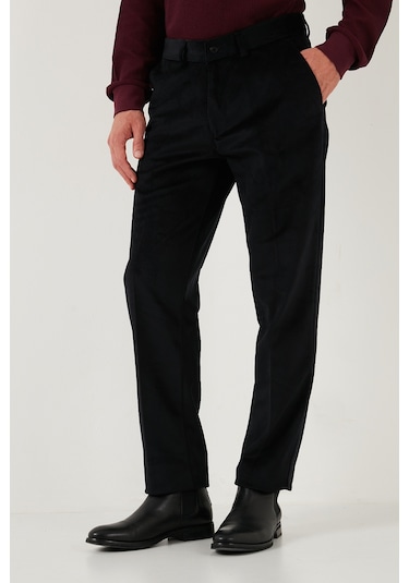 Buratti Normal Bel Regular Fit Düz Paça Erkek Kadife Pantolon 645Merlin Siyah Buratti Normal Bel Regular Fit Düz Paça Erkek Kadife Pantolon 645Merlin Siyah