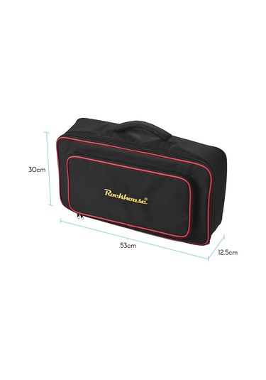 Geeksen Taşınabilir El Çantası Aşınmaya Dayanıklı Kalın Kumaş Pedal Tahtası Taşıma Çantası Büyük Boy Gitar P Siyah