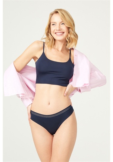 Basic Lazer Kesim File Lastikli Brezilya Külot 5'li Paket - 2 Renkli-9 Çok Renkli