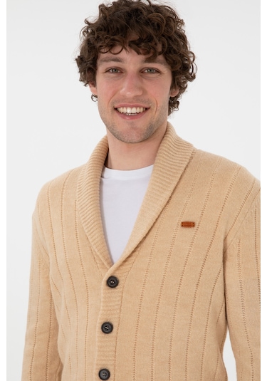 U.s. Polo Assn. Erkek Kum Hırka Triko 50297061-vr085 Kum