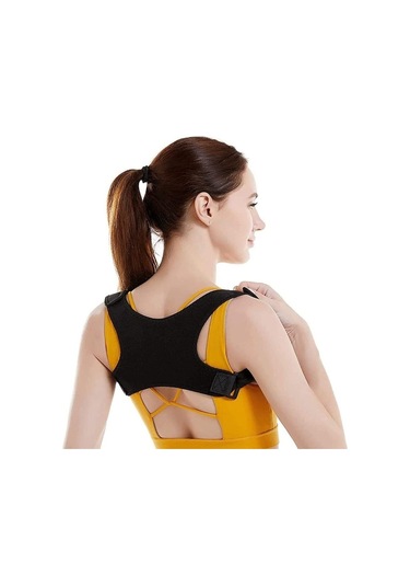 Unisex Siyah Kelebek Dik Duruş Korsesi Kamburluk Önleyici Terletmez Korse