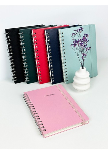 Vj Spiralli Sert Kapak Defter A4 100gr 160sf Çizgili Yeşil Kırmızı