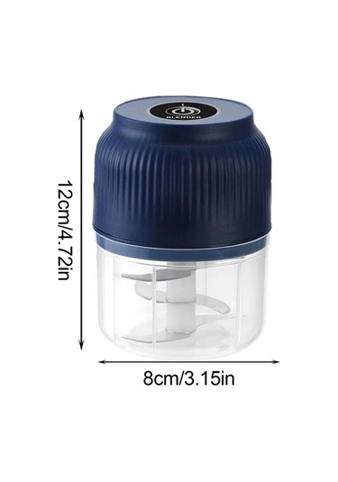 Usb Şarj Edilebilir Elektrikli Gıda Doğrayıcı - Sarımsak Presi, Kıyma Makinesi Siyah