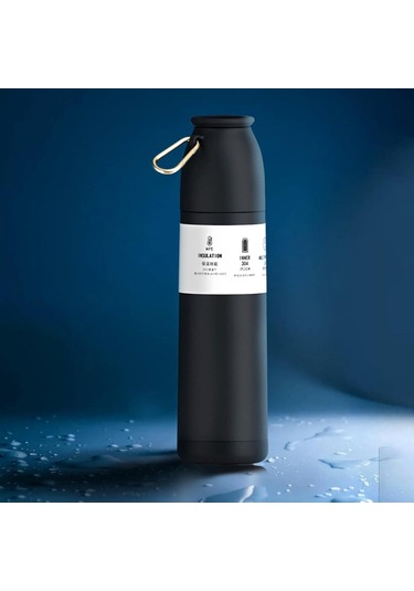 Büyük Termos Şişe Spor Vakumlu Matara 304 Paslanmaz Çelik Bardak 500ml Yalıtımlı Bardak Seyahat Termos Kahve Matarası Su Şişeleri Yeşil 401